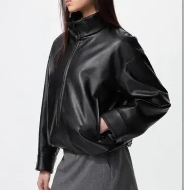 유니클로 코팅 오버사이즈 블루종