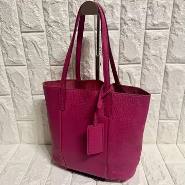 새상품급 HIROFU 토트백 핸드백 숄더 가죽 핑크