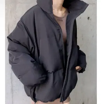 EVRIS ZOZO 한정판 파이버 오버 사이즈 블루종 블랙