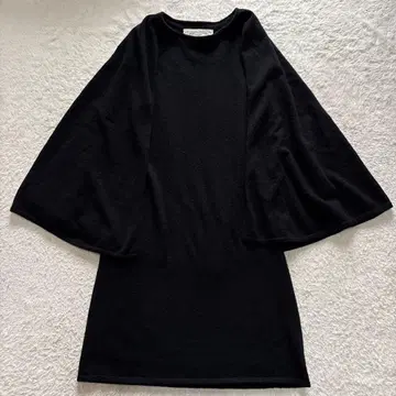 MYLAN 캐시미어 케이프 니트 드레스 블랙 원피스