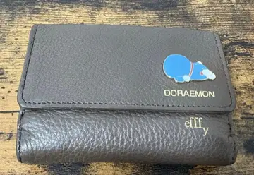 efffy 지갑 도라에몽 이단 접이식 브라운 에피 접이식 지갑
