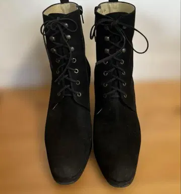 히미코 스웨이드 숏부츠 레이스업 24cm