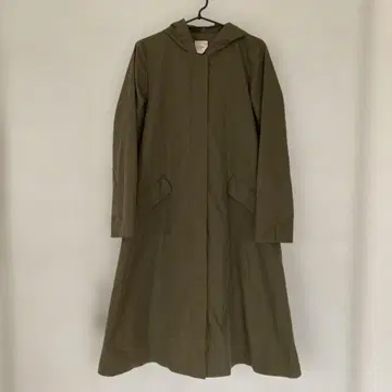 sutsaso 카키 후드 부착 밀리터리 코트