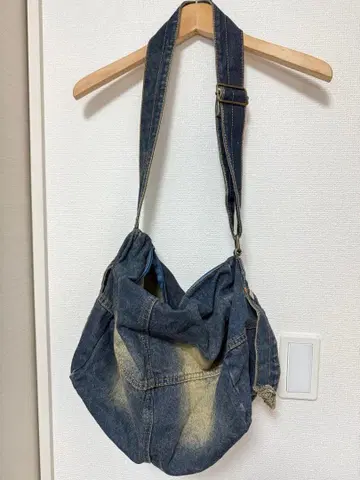 데님 숄더백