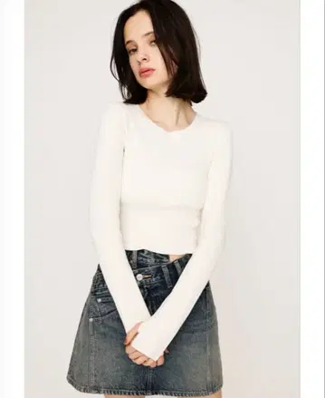 SLY BASIC HG RIB 상의 아이보리