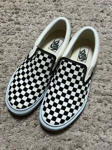 VANS 반스 슬립온 28cm 체커 화이트 x 블랙