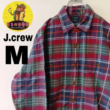 USA 구제 의류 J.crew 플란넬 셔츠 M 레드 그린 체크