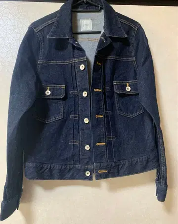 IEDIT 데님 자켓 다크 네이비