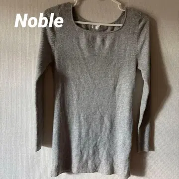 Noble 그레이 울 리브 긴팔 상의 M 사이즈 상당