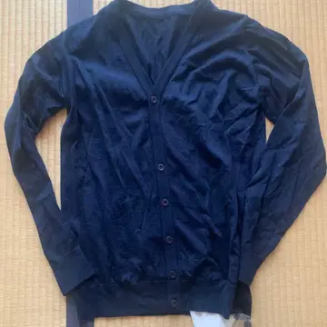 유니폼 익스페리먼트 가디건 네이비