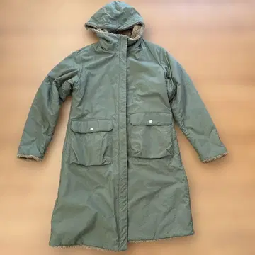 TARAS BOULBA 올리브색 리버서블 롱 코트 L