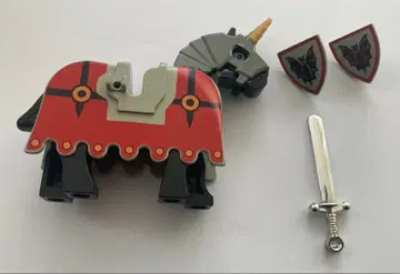 LEGO 올드 시리즈 갑옷 말 도금 검 방패 세트