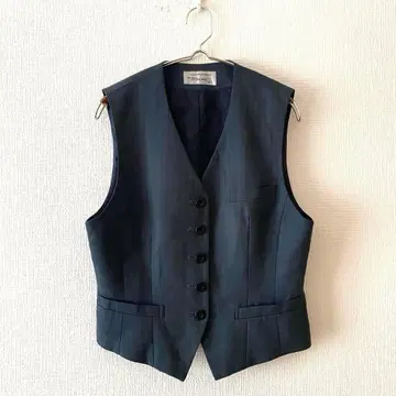 [ popopic ] 수트 베스트 백 벨트 울 혼방 풀 버튼 사무복 9