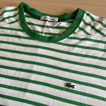 LACOSTE 돌먼 슬리브 와이드 보더 T셔츠