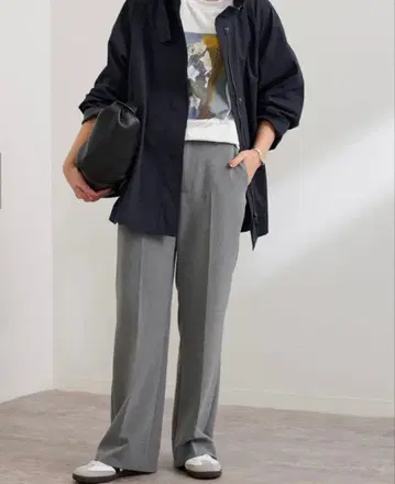 [ 새상품급 ] FRAMeWORK 세미 플레어 팬츠 그레이 40