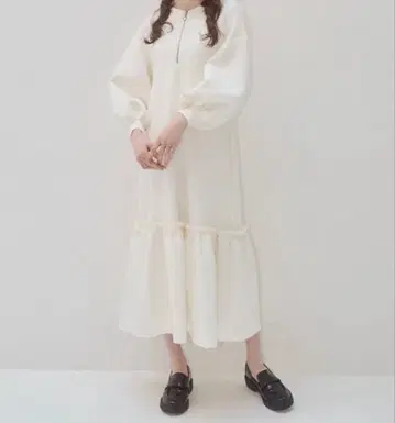 muguet 참 하트 밑단 플레어 롱 원피스 새상품