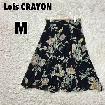 Lois CRAYON 로이스크레용 (M) 꽃무늬 올 패턴 플레어 스커트