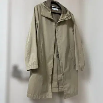 EDIFICE 남성용 코트 베이지 후드 부착