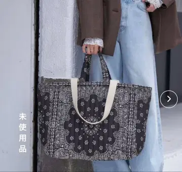 미사용품 SHIPS MALUS: 반다나 퀼팅 빅 토트 백