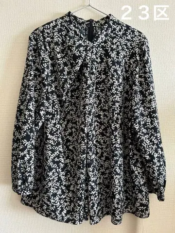 [ 택 포함 새상품 ] 23구 블라우스 긴팔 꽃무늬