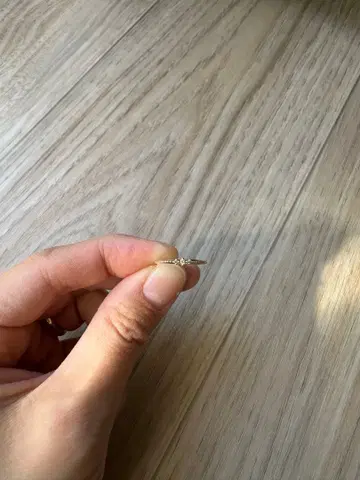 K10 골드 ete 다이아몬드 0.03 캐럿 핑키링