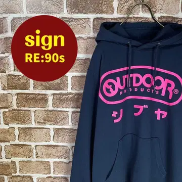 아웃도어 [시부야] 프린트 디자인 후드 맨투맨