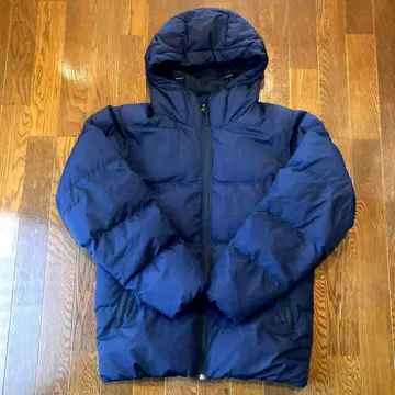 GU 후드 부착 다운 자켓 블랙 M