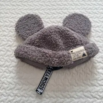 도쿄 디즈니 리조트 미키 귀 달린 보아 모자 그레이