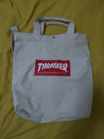THRASHER 토트백 베이지 로고