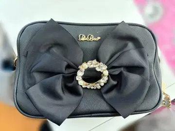 LIZLISA 리즈리사 리본 비쥬 미니백 블랙