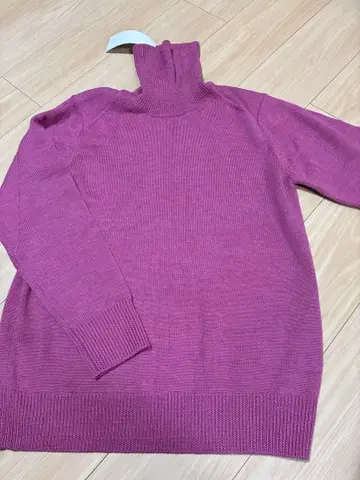 택 포함 새상품 하시모토 준 터틀넥 니트 사이즈 4 핑크