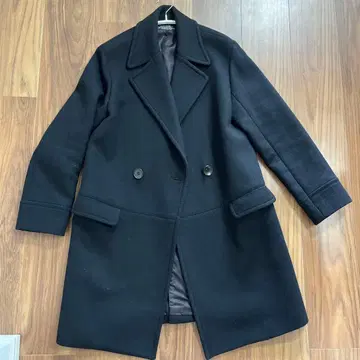 더블 브레스트 체스터 코트 블랙