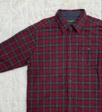 에디 바우어 플란넬 셔츠 체크 무늬 미사용