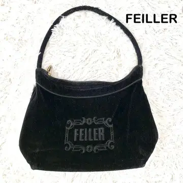 FEILLER 핸드백 블랙 로고 자수