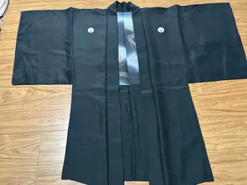 남성 문장 기모노 순수 실크