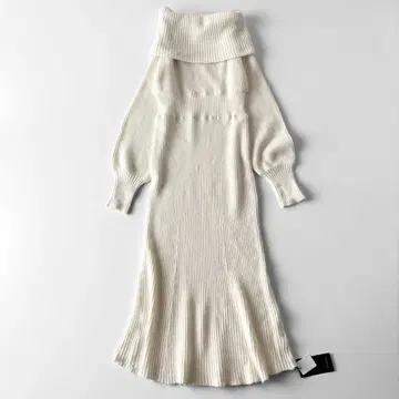 새상품  오프숄더 내로우 니트 원피스 S 완판템