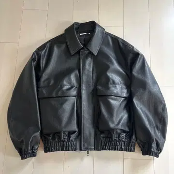 WYM 가죽 블루종 블랙 S 사이즈