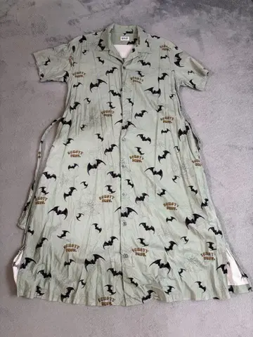 Schott 배트 패턴 롱 원피스