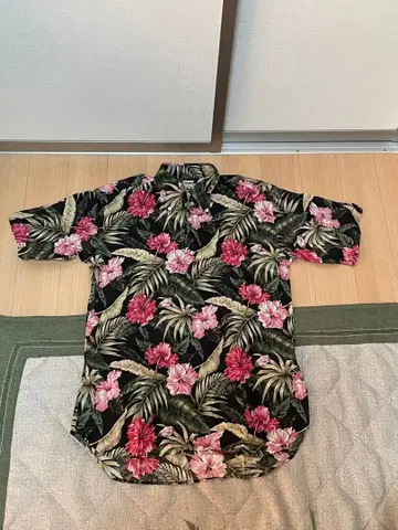 Dry Bones 하이비스커스 패턴 반팔 버튼 다운 셔츠 드라이 본즈