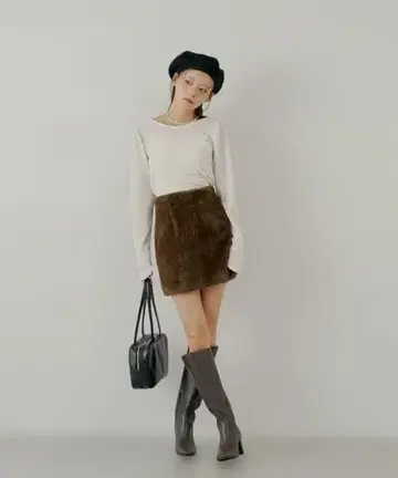 SALON by Chico / 퍼 미니 스커트