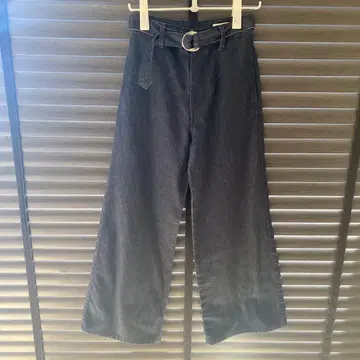 ZARA 와이드 레그 데님 팬츠 다크 블루