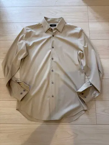 theory 베이지 남성용 긴팔 셔츠
