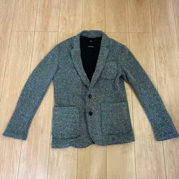 그레이 니트 테일러드 자켓