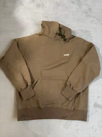Schott 카키 후드 부착 후드티