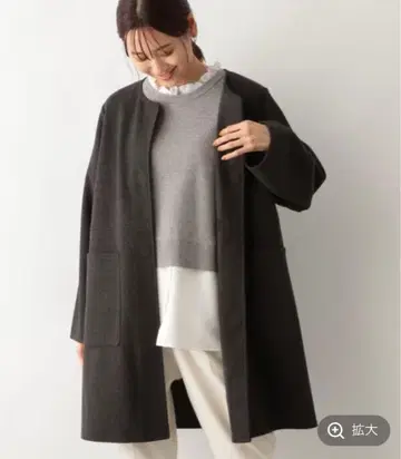 [ 글로벌 워크 ] 가벼운 스트레치 노카라 코트