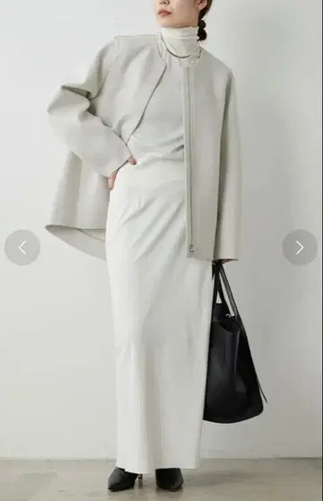 개럴개런트 스트레치 맥시 타이트 스커트 라이트 베이지 1