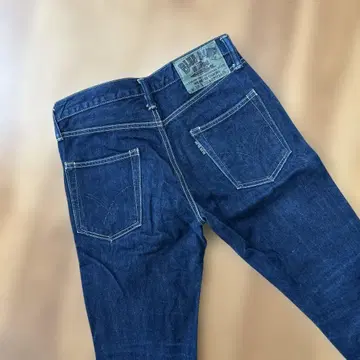 BLUEBLUE 스트레이트 데님 다크 블루