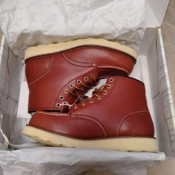 브라운 가죽 워크 부츠 하이컷