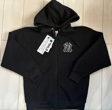 새상품 M 사이즈 MLB 양키스 속기모 풀 집업 후드티 블랙