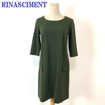 택 포함 새상품 리나시멘토 원피스 그린 절개 S C4651